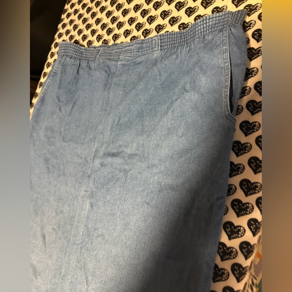 Alfred dunner Blue Denim Skirt size 14 - Picture 3 of 12